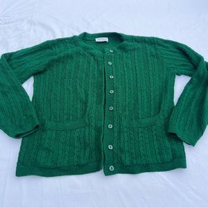 Emerald Cable Knit Cardigan